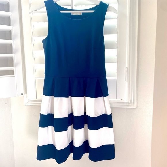 Altar'd State Fall Felicity Pointe Nautical Stripe Casual Dress Navy XS - Picture 3 of 8